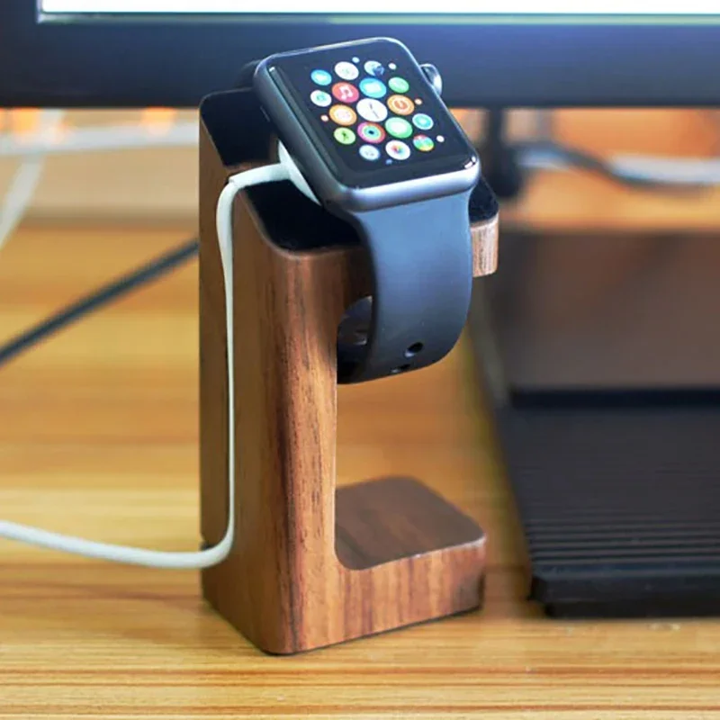 Wooden Apple Watch Charger Sta - Smartwatch Watch Accessories のレビューと価格