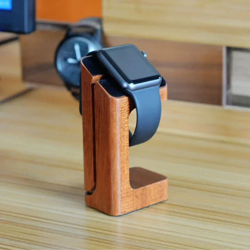 Wooden Apple Watch Charger Sta - Smartwatch Watch Accessories のレビューと価格