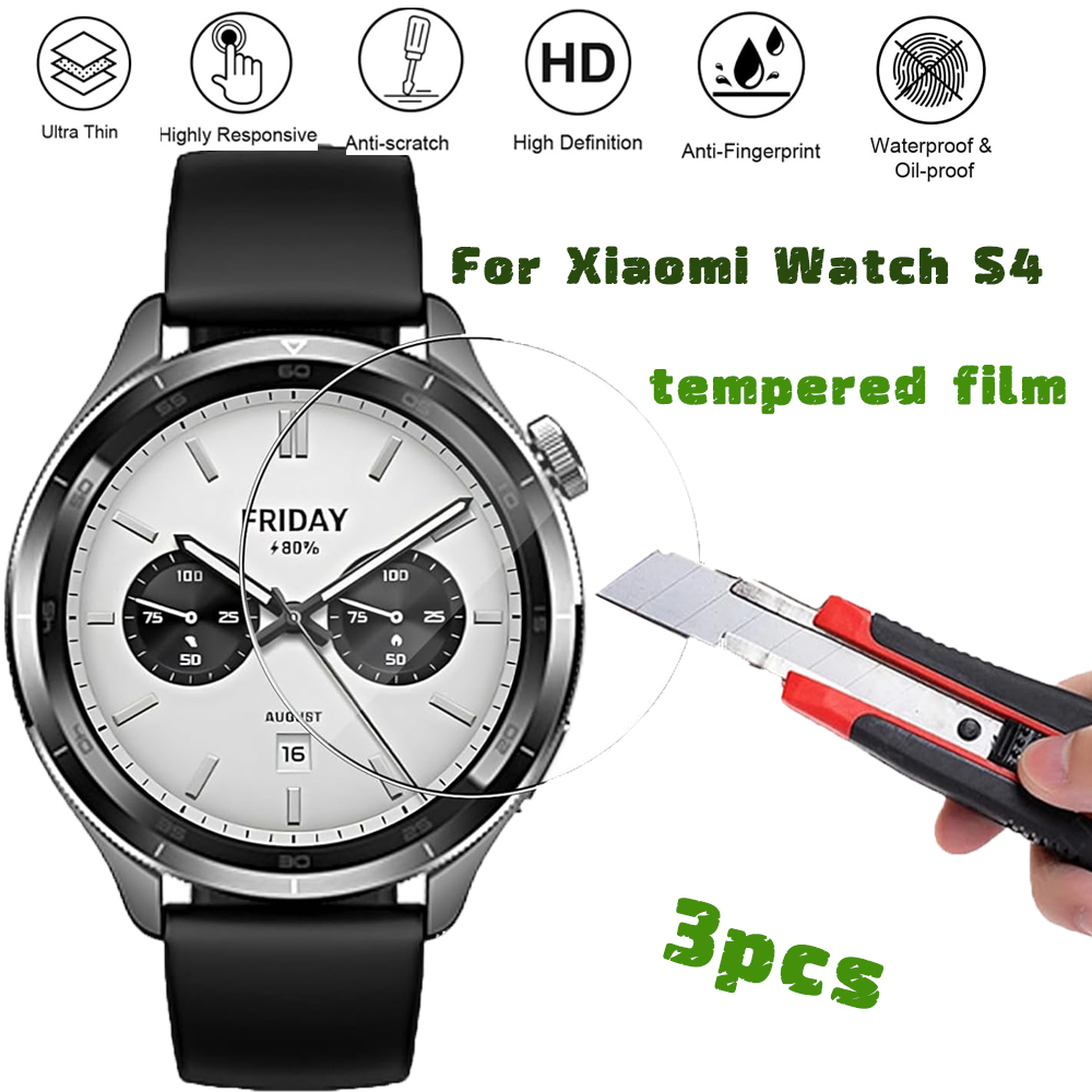 3PCS Tempered Glass Smartwatch - Xiaomi Smartwatch S4 Accessories のレビューと価格