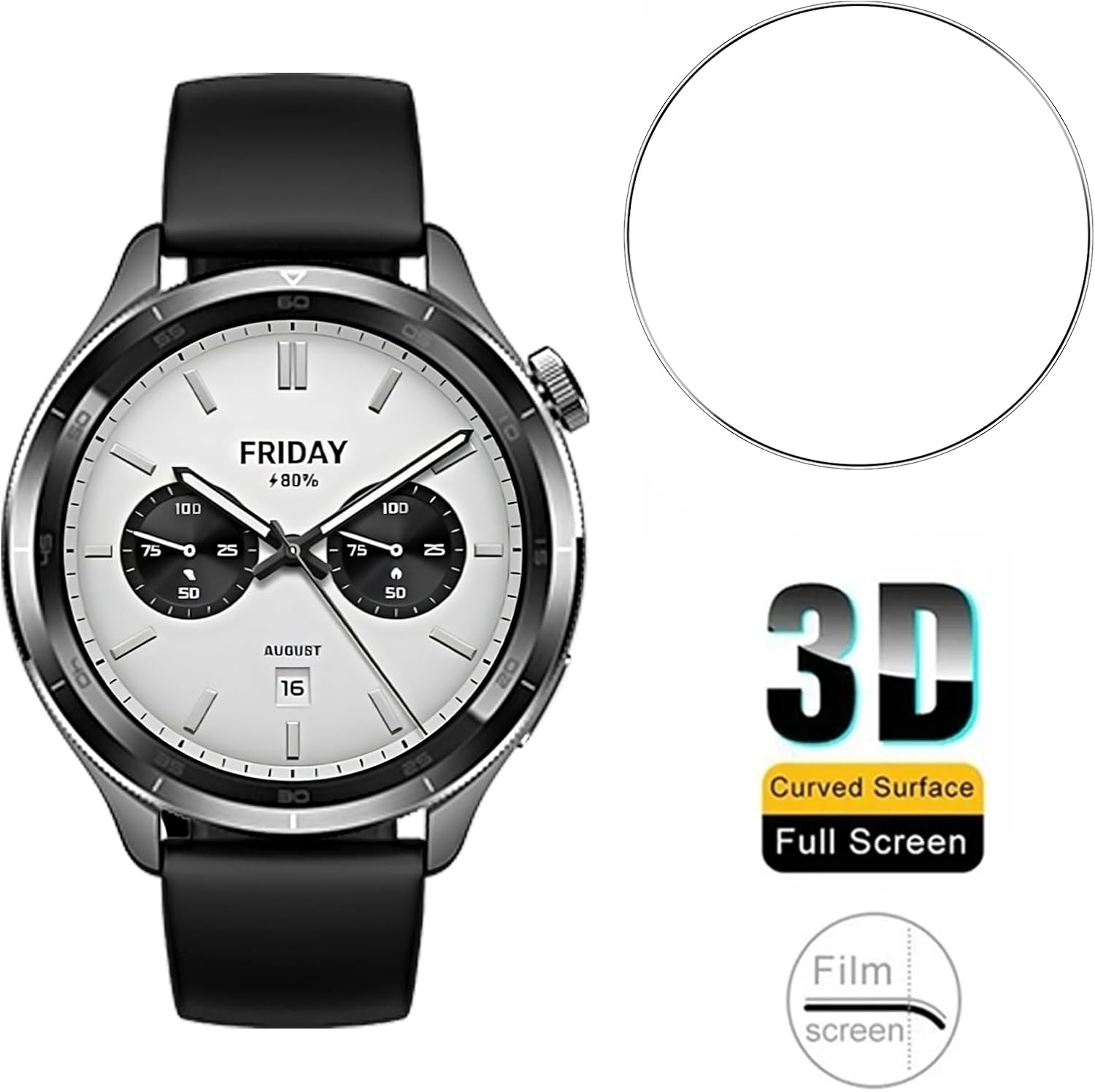 3PCS Tempered Glass Smartwatch - Xiaomi Smartwatch S4 Accessories のレビューと価格