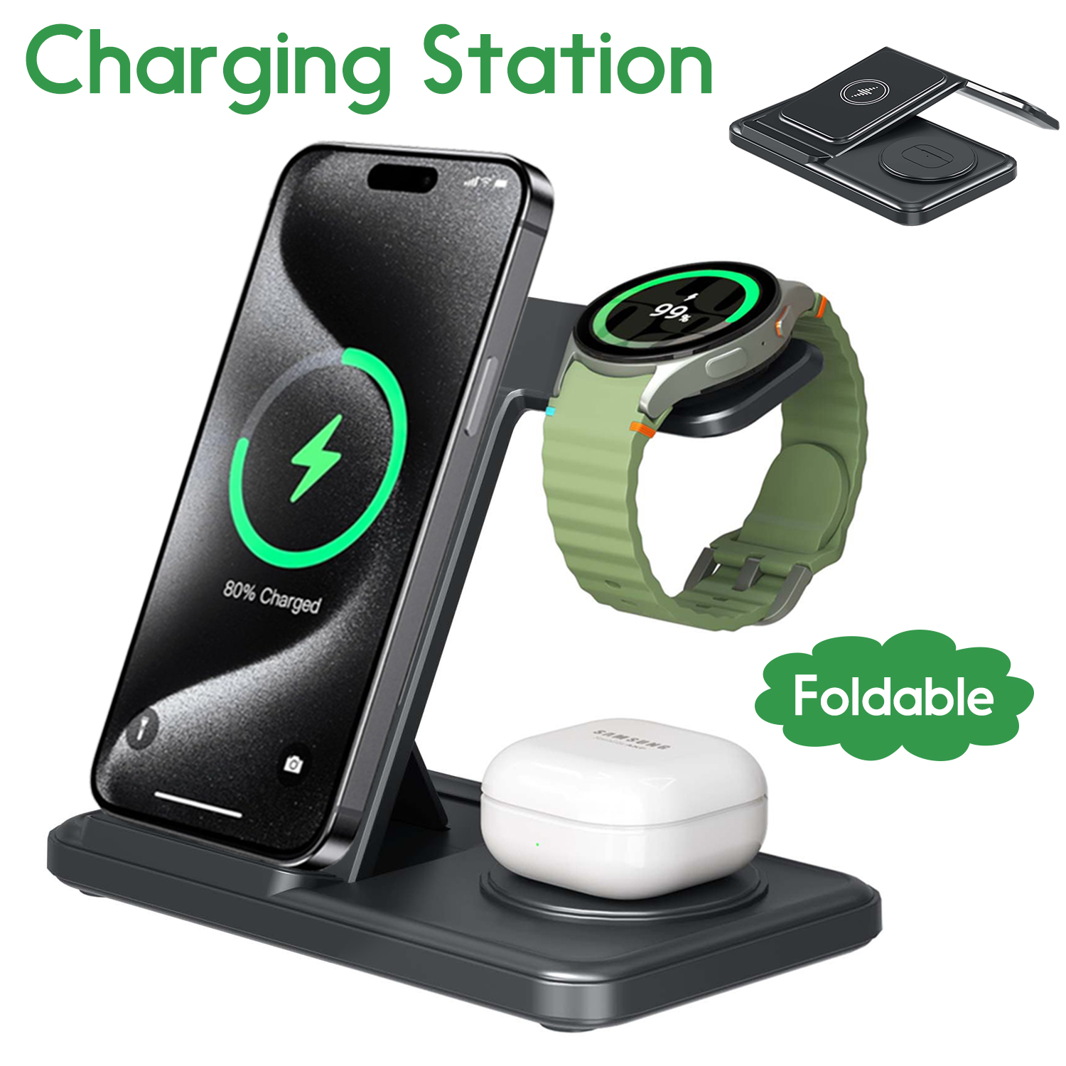 Desktop 3-in-1 Wireless Charge - Smartwatch Ac のレビューと価格