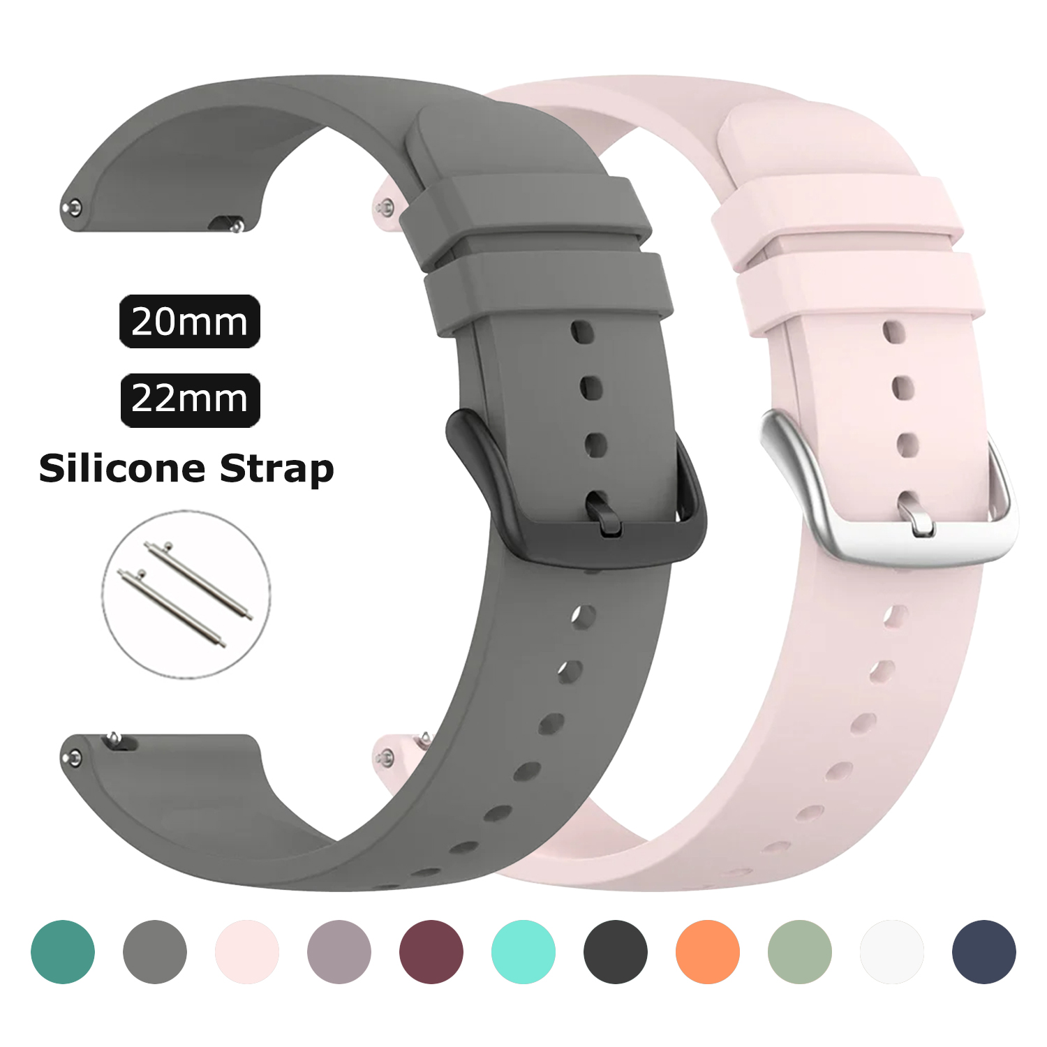 20/22mm Silicone Strap For Fos - Fossil Smartwatch Accessories のレビューと価格