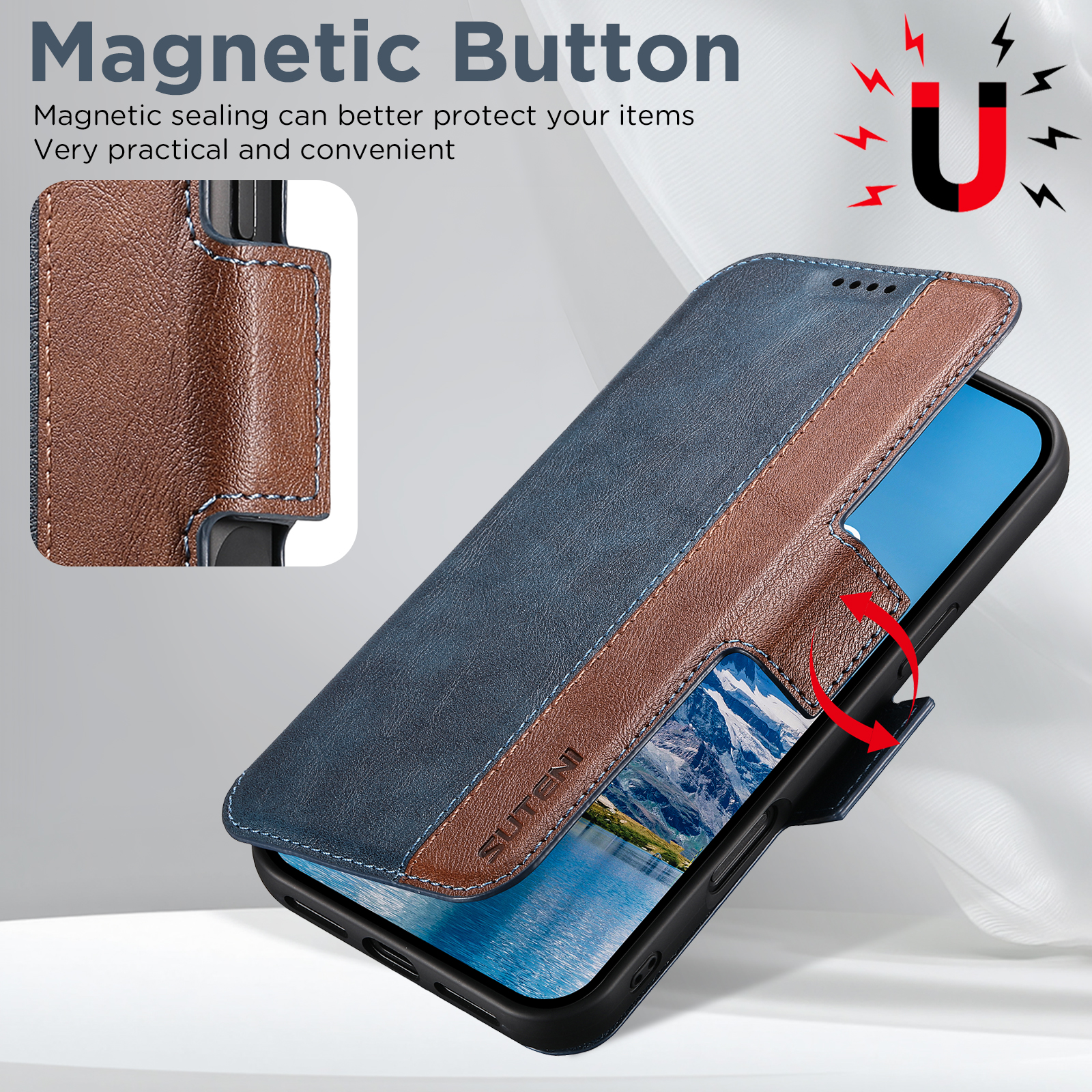 SUTENI Faux Leather Wireless C - Magnetic Charging Stand のレビューと価格