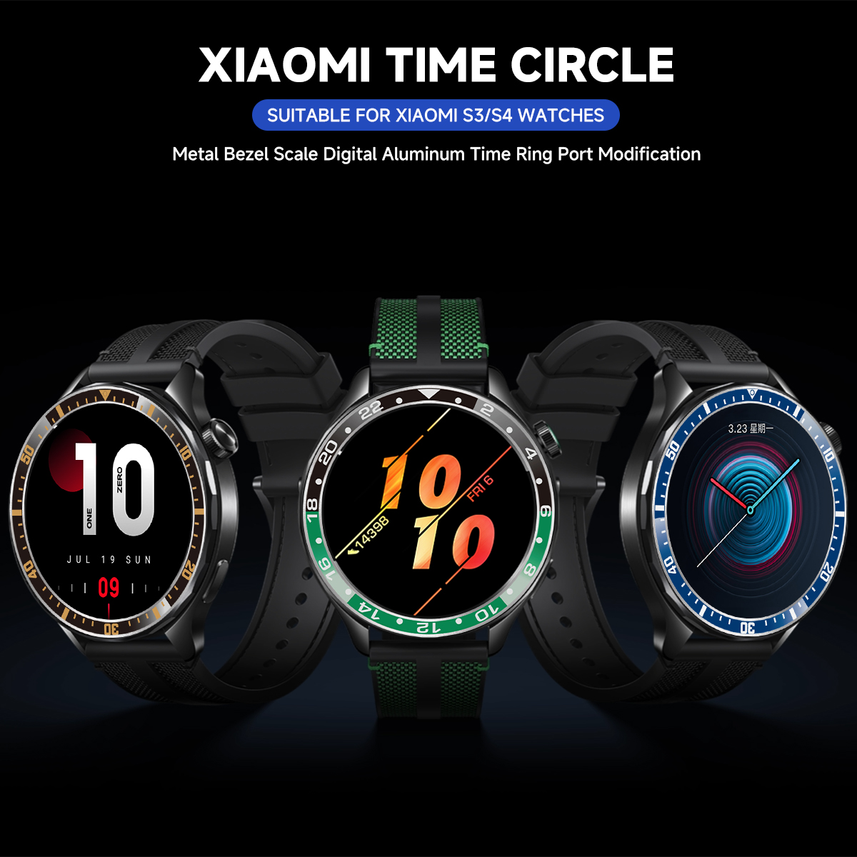 Steel Bezel Rings For Xiaomi W - Xiaomi Smartwatch S3 Accessories のレビューと価格