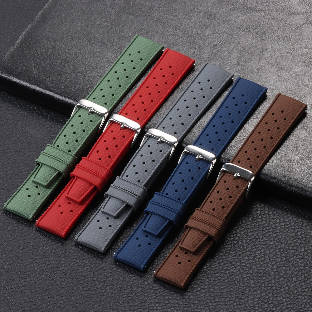 18mm 20mm 22mm Tropic Silicone - Fossil Smartwatch Accessories のレビューと価格