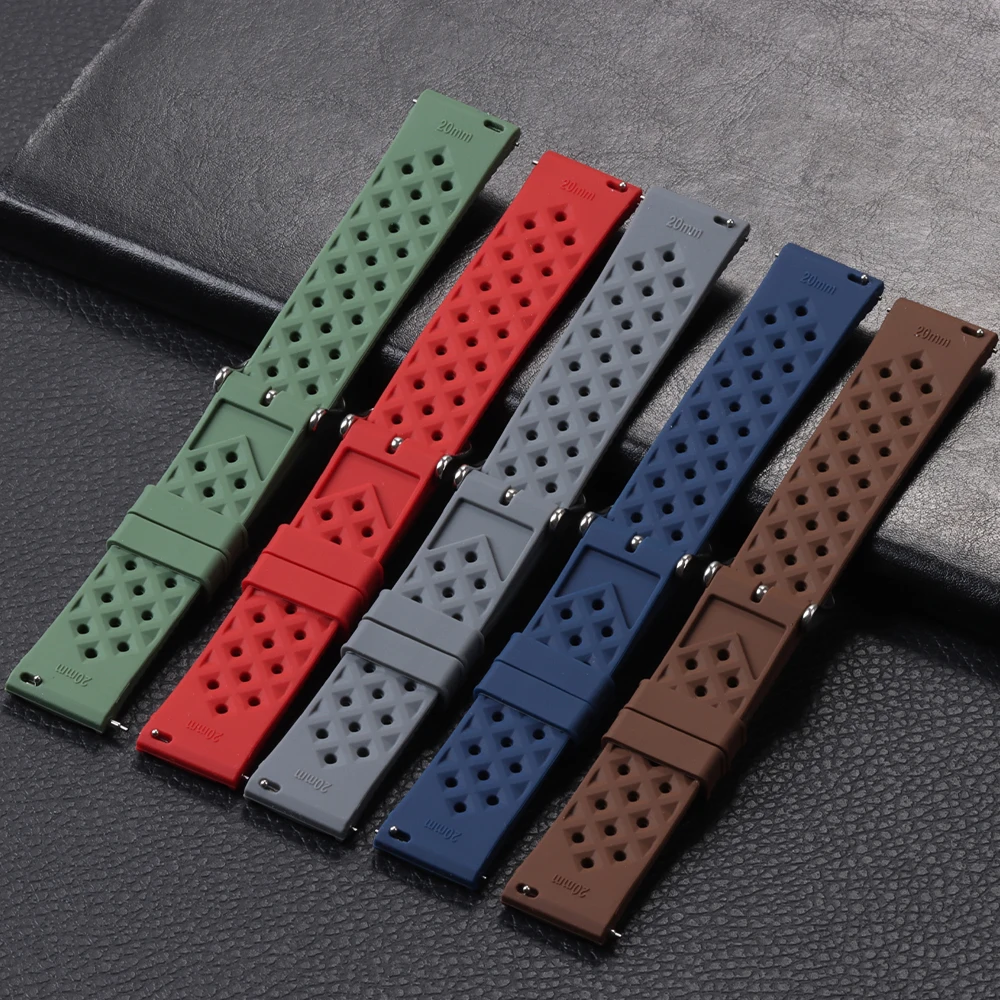 18mm 20mm 22mm Tropic Silicone - Fossil Smartwatch Accessories のレビューと価格