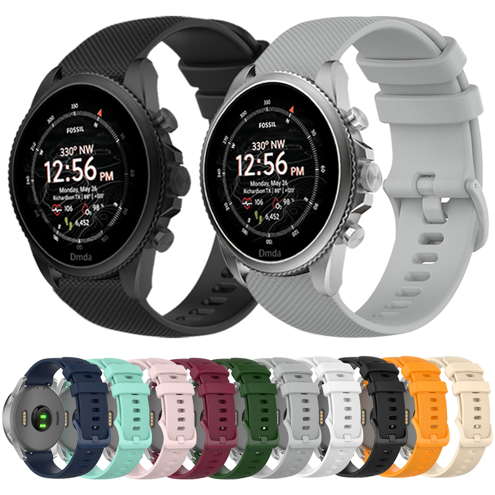 22mm 20mm Silicone Strap For F - Fossil Smartwatch Accessories のレビューと価格