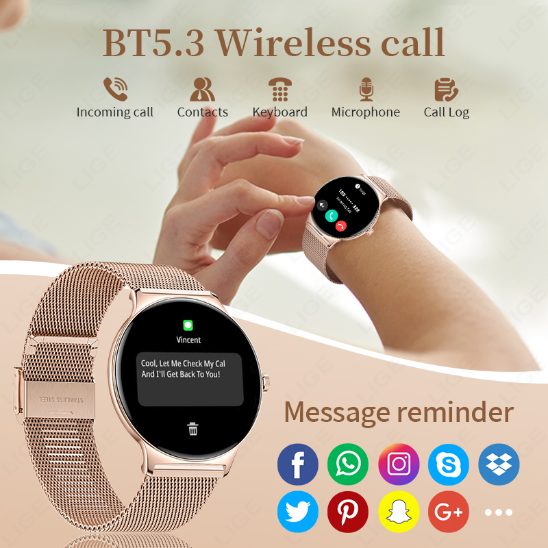 LIGE New Ultra Thin Smart Watc - Smartwatch Custom のレビューと価格