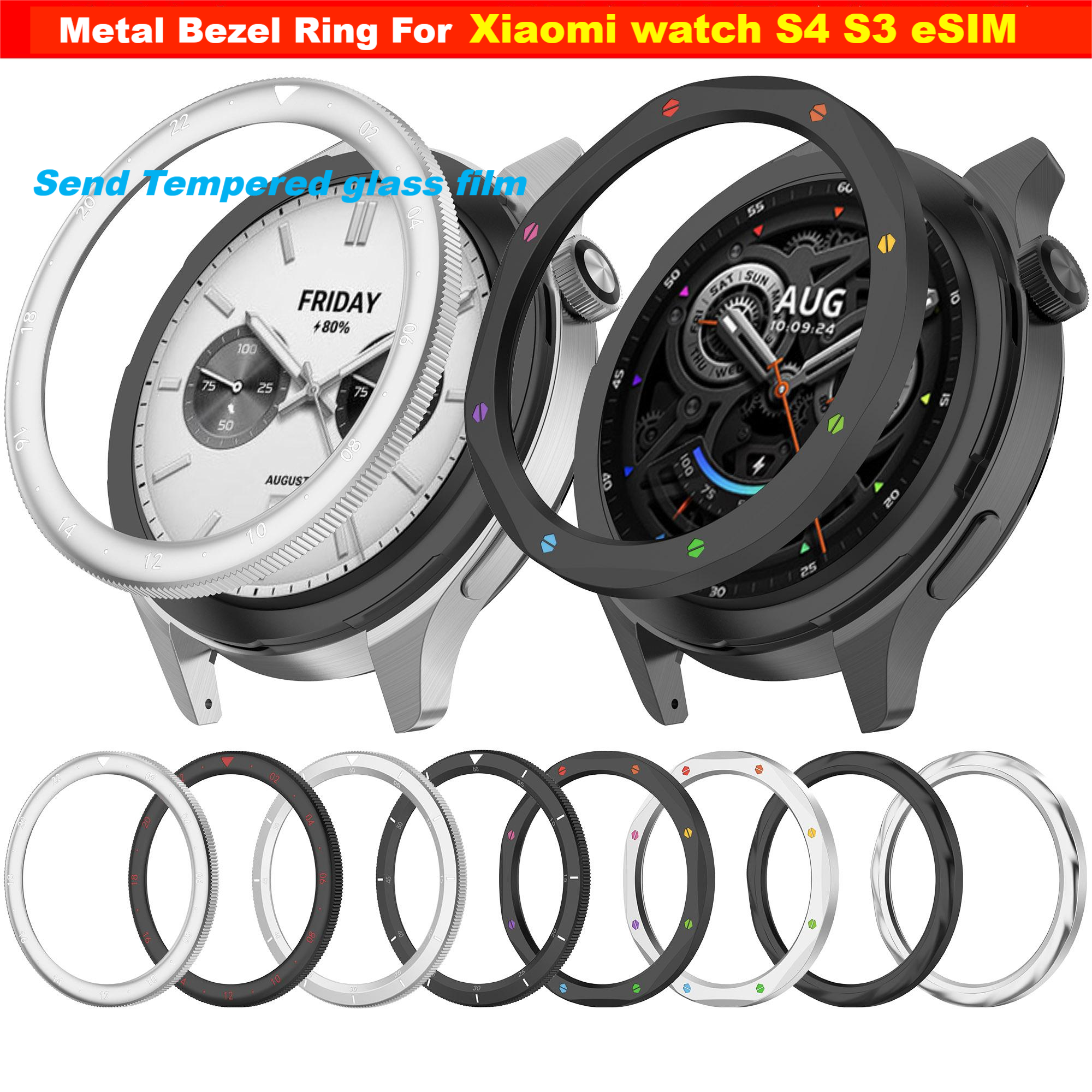 Metal Bezel Ring For Xiaomi Wa - Xiaomi Smartwatch S3 Accessories のレビューと価格