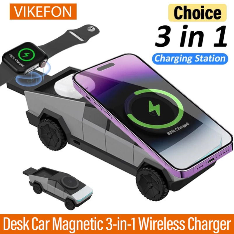 VIKEFON Desk Car Magnetic 3-in - Magnetic Charging Stand のレビューと価格