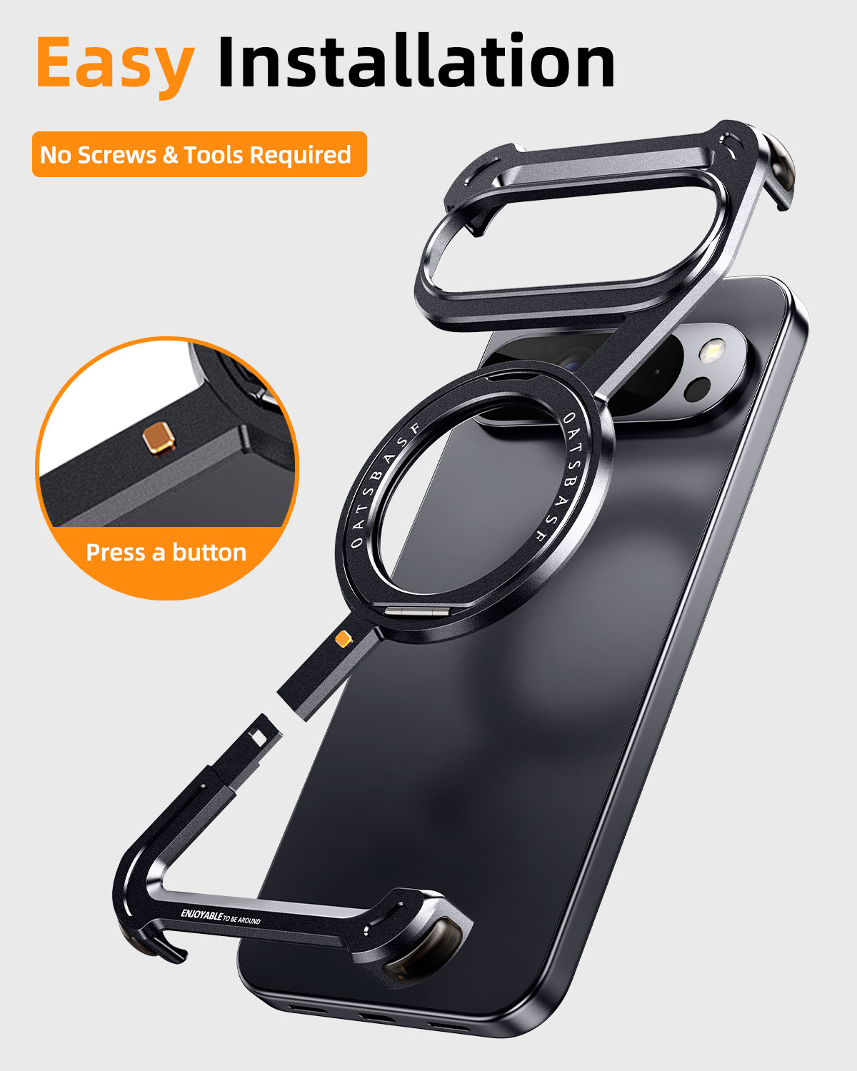 Oatsbasf Metal Phone Case for  - Magnetic Charging Stand のレビューと価格