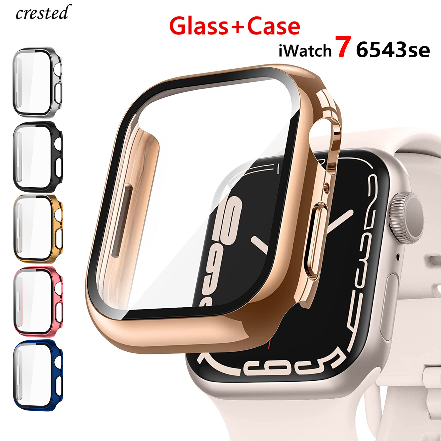 Glass+cover For Apple Watch Ca - Smartwatch Band Accessories のレビューと価格