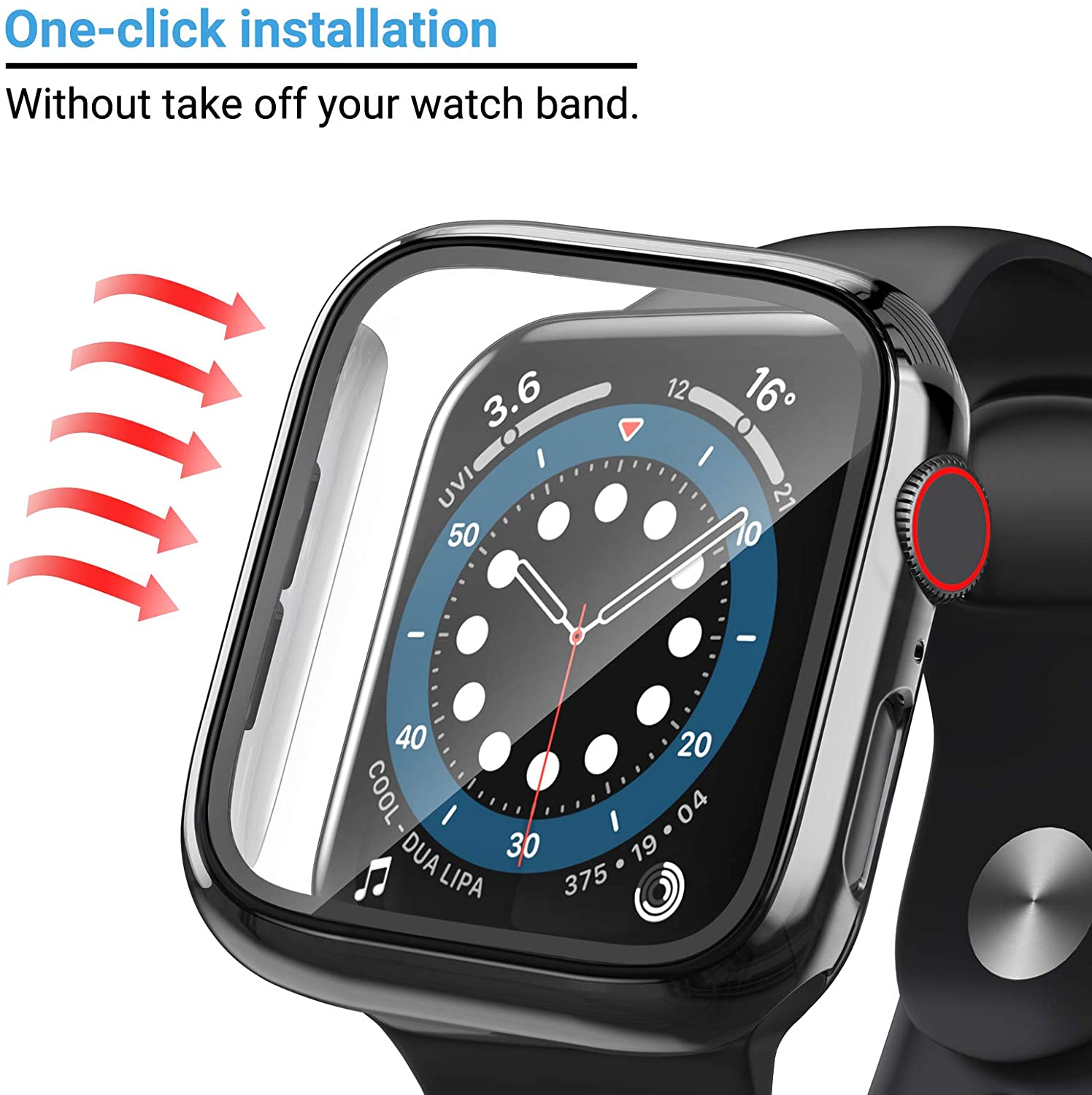 Glass+cover For Apple Watch Ca - Smartwatch Band Accessories のレビューと価格