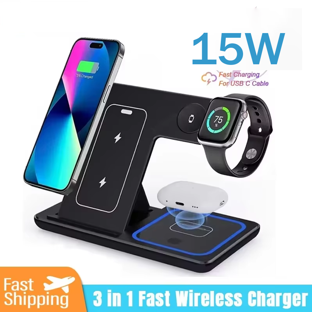 15W 3 in 1 Wireless Charger St - Smartwatch Ac のレビューと価格