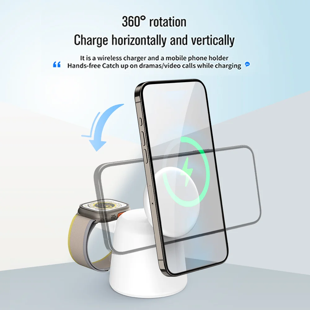 3 in 1 Magnetic Wireless Charg - Smartwatch Ac のレビューと価格