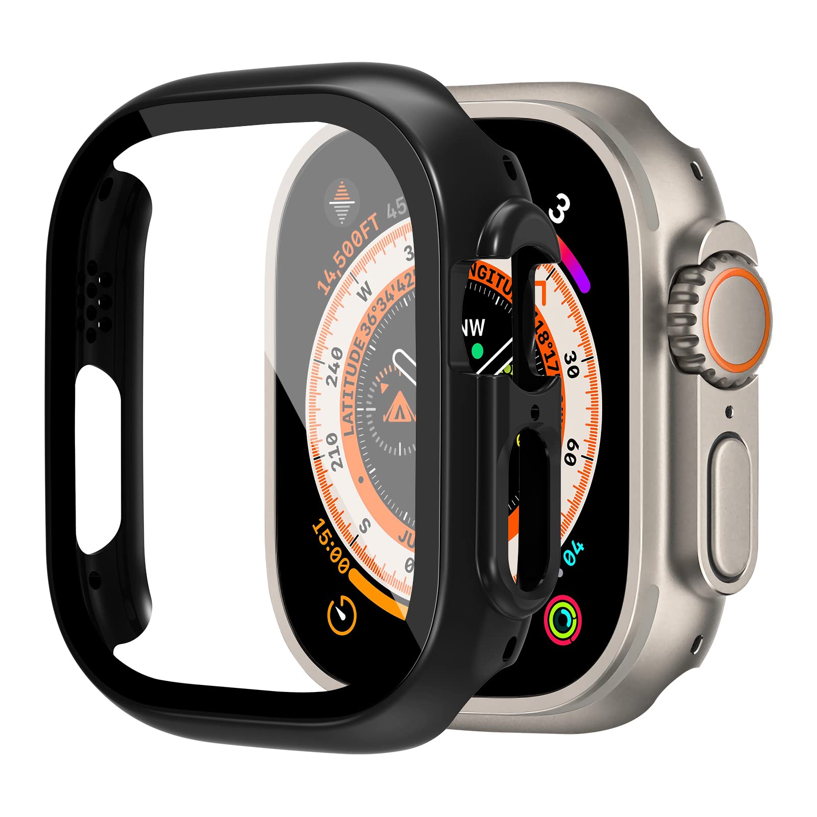 Glass+case For Apple Watch Ult - Smartwatch Band Accessories のレビューと価格