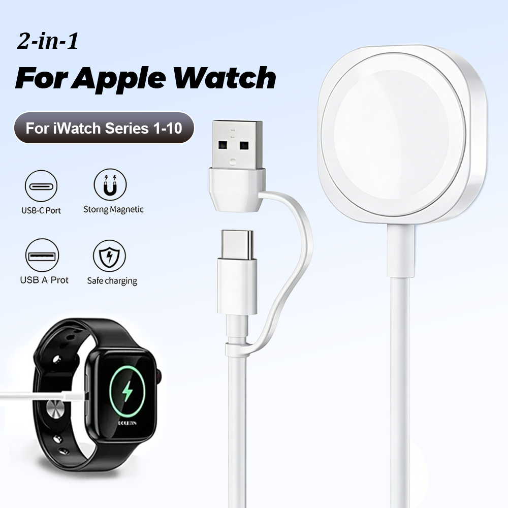 2 in 1 Magnetic Wireless USB A - Watch Charger Cable のレビューと価格