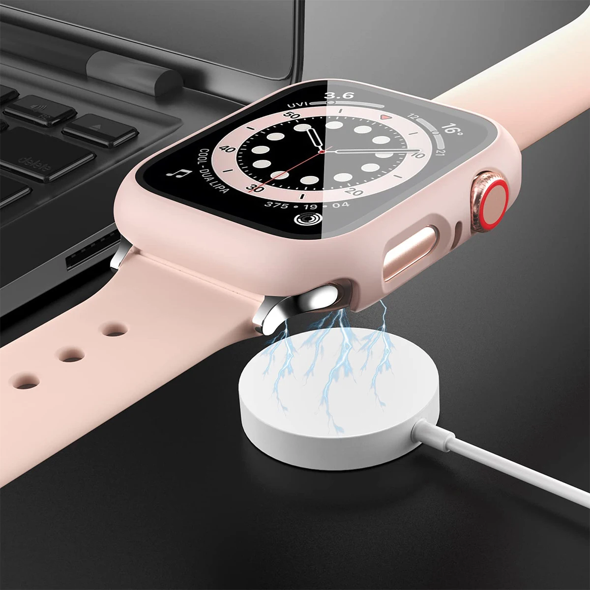 Tempered Glass+Cover For Apple - Smartwatch Band Accessories のレビューと価格