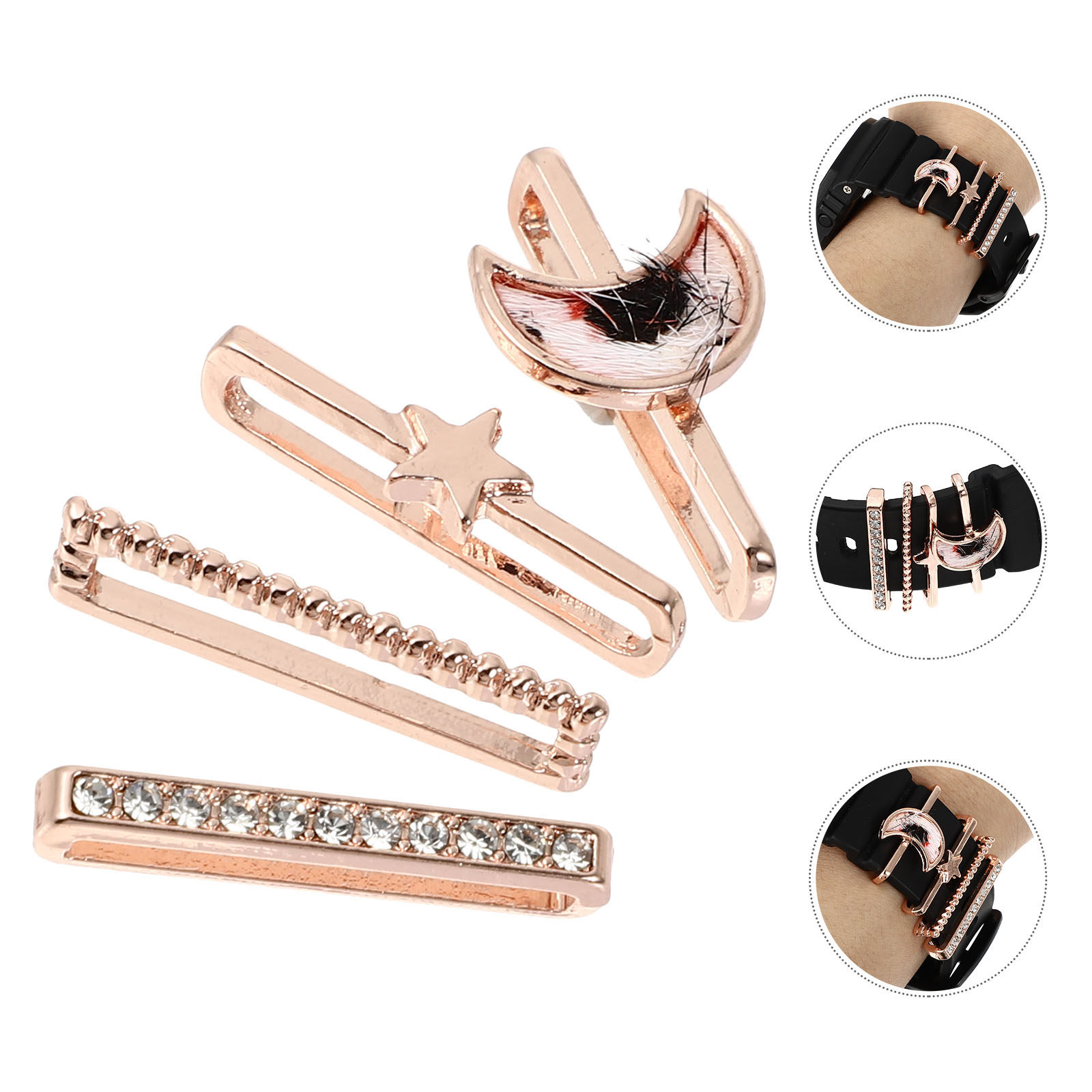 4Pcs Watchband Charms Decorati - Smartwatch Band Accessories のレビューと価格