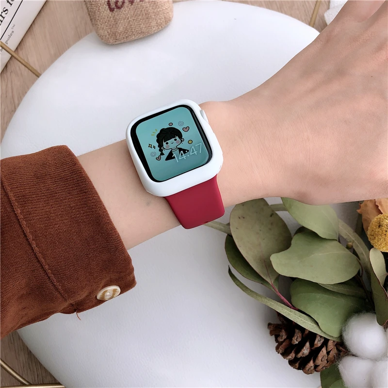 Glass+cover For Apple Watch Ca - Smartwatch Band Accessories のレビューと価格
