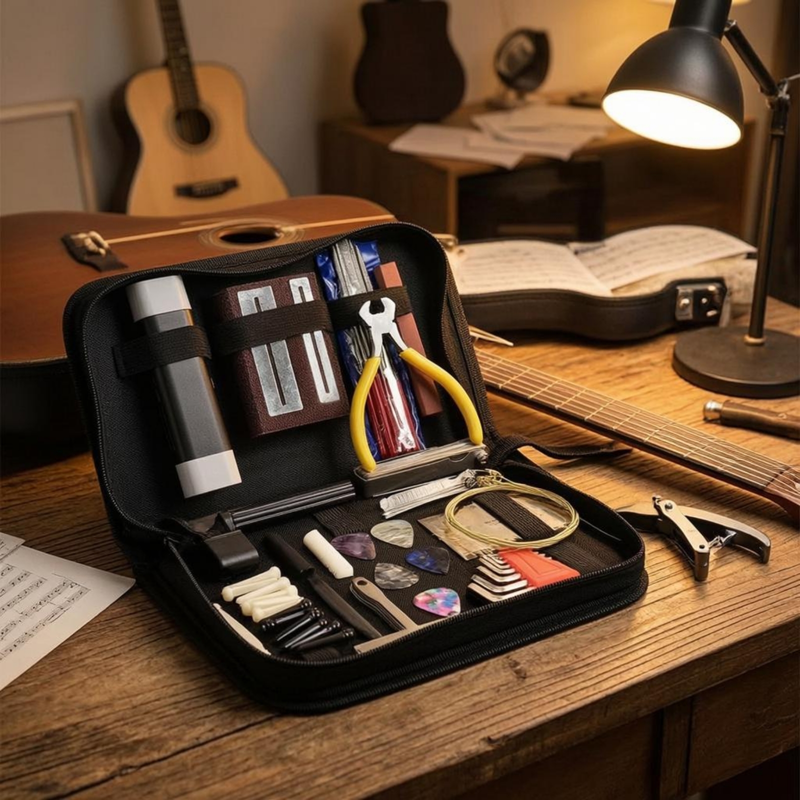 Guitar Repair Toolkit Black Zi - Tool Kit Strap Change のレビューと価格