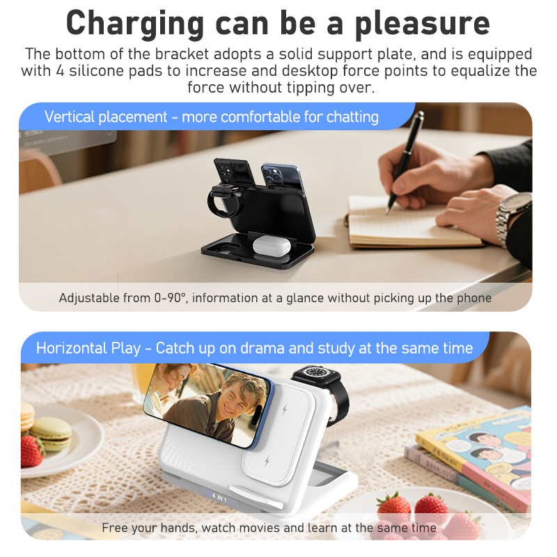 4 in 1 Dual Phone Wireless Cha - Smartwatch Ac のレビューと価格