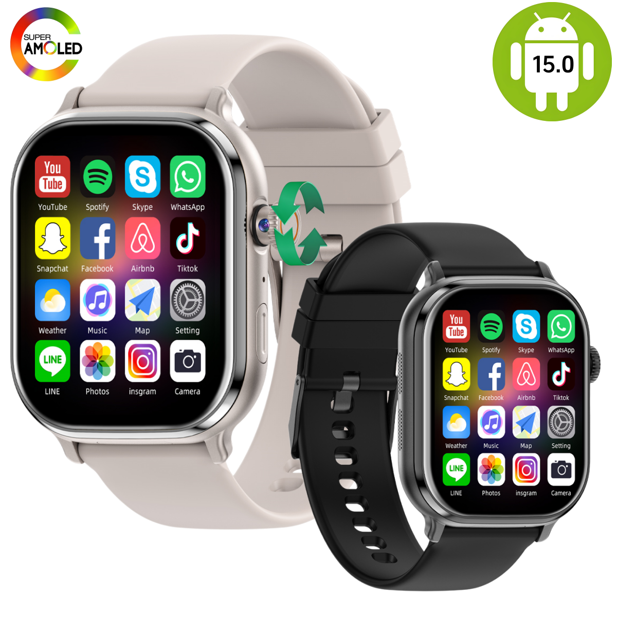 New VP69 2.39inch Amoled Andro - Smartwatch Id のレビューと価格