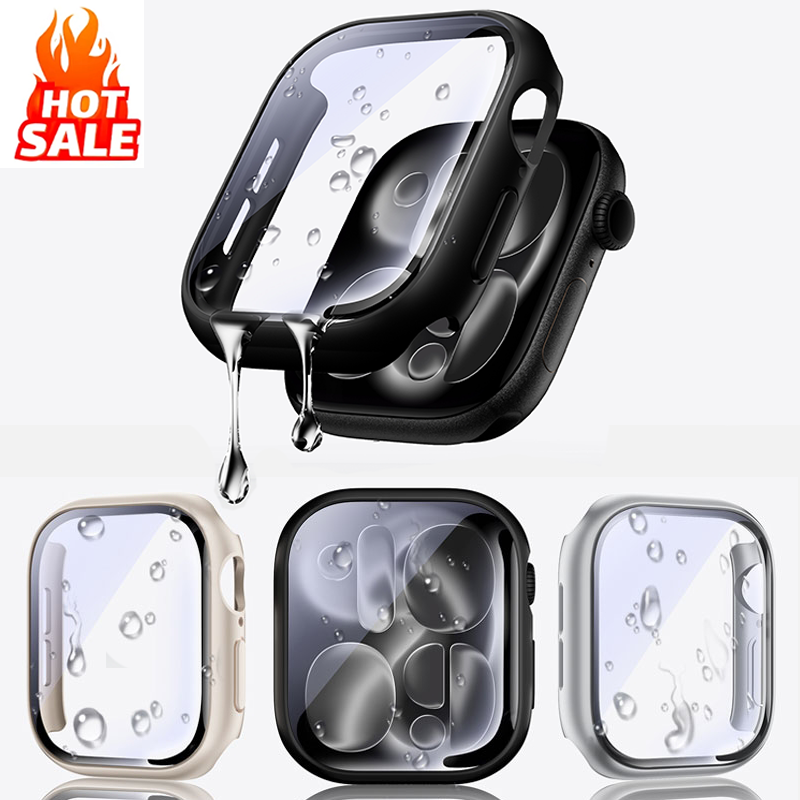 Tempered Glass+Cover For Apple - Smartwatch Band Accessories のレビューと価格