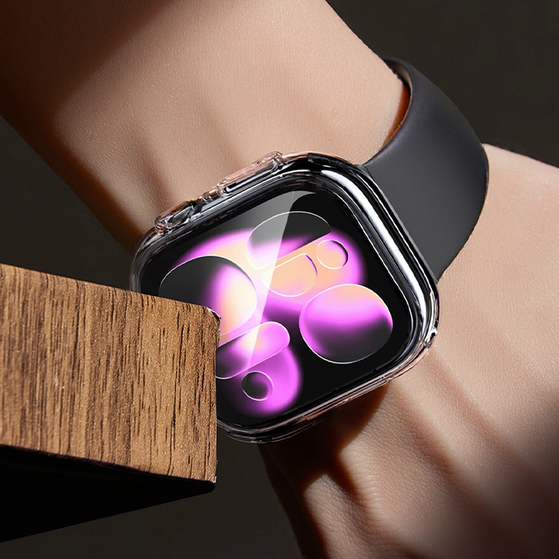 Tempered Glass+Cover For Apple - Smartwatch Band Accessories のレビューと価格