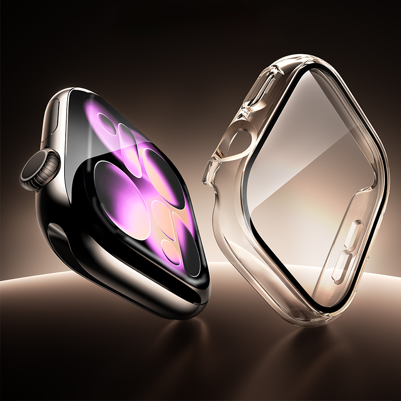 Tempered Glass+Cover For Apple - Smartwatch Band Accessories のレビューと価格