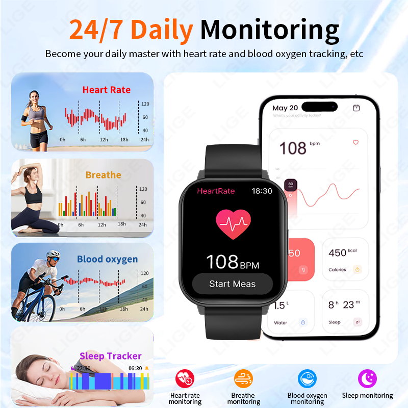 New Smart Watch Men Full Touch - Smartwatch Custom のレビューと価格