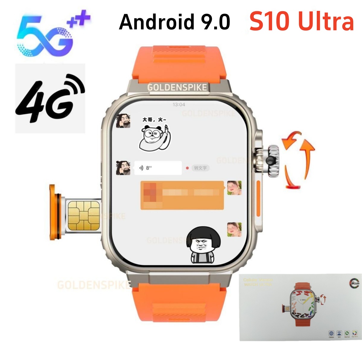 4G Android Smart Watch S10 2.2 - Smartwatch X18 のレビューと価格