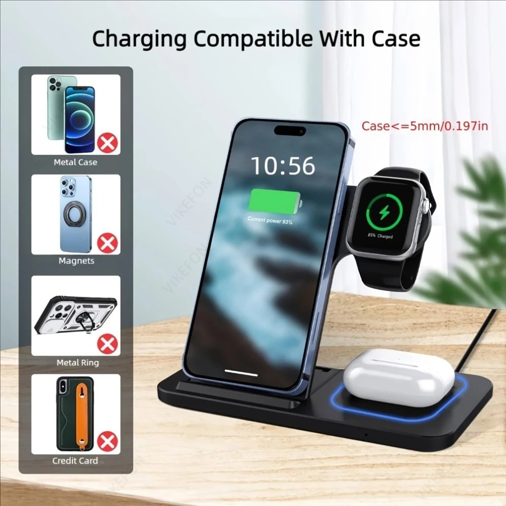 Foldable 3 in 1 Wireless Charg - Smartwatch Ac のレビューと価格
