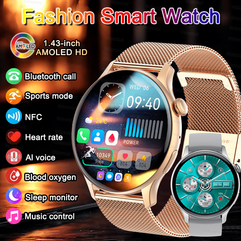 Women Smartwatch NFC AMOLED Sc - Smartwatch Custom のレビューと価格