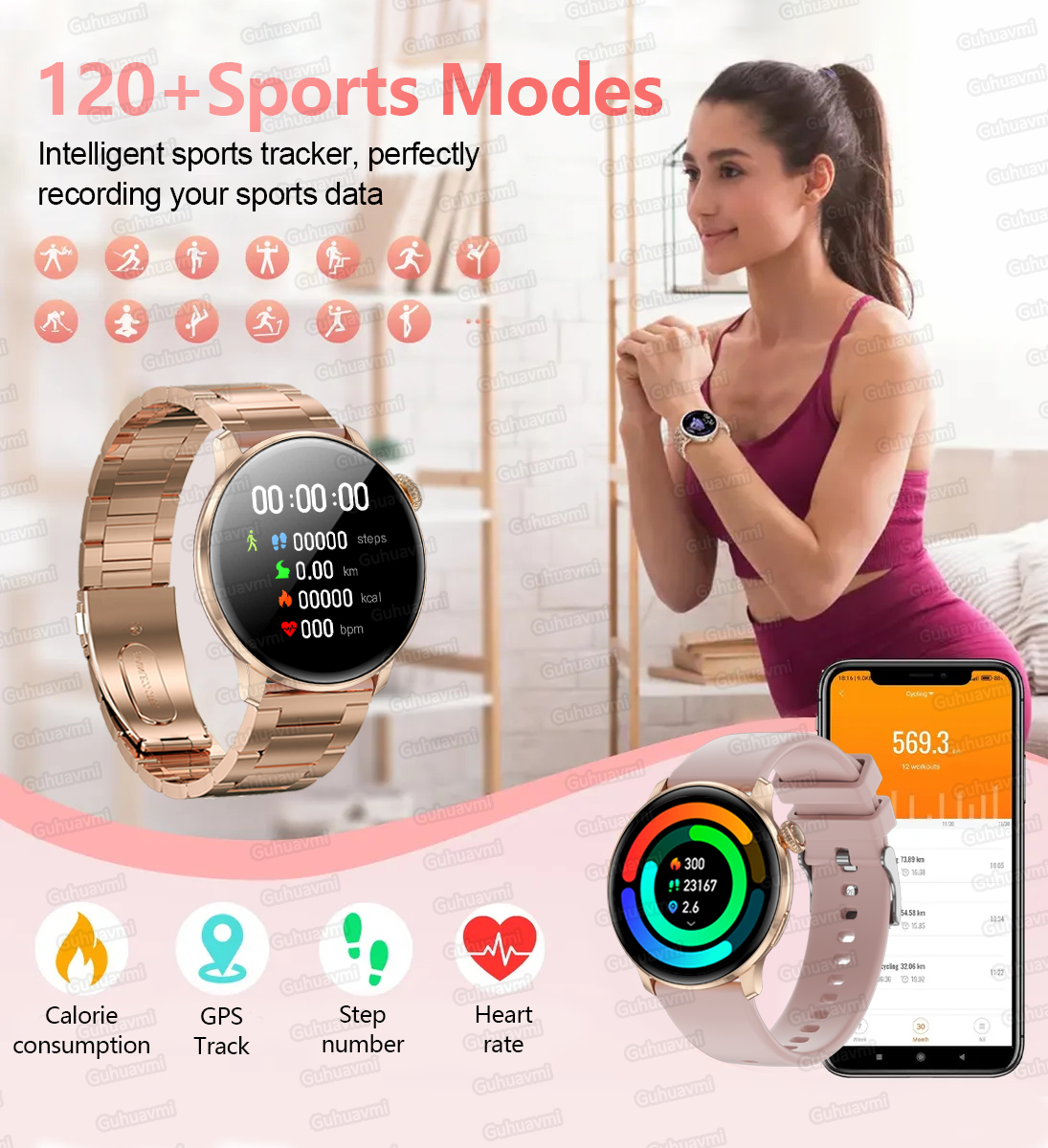 New Ultra-thin 8.9mm Lady Smar - Smartwatch Custom のレビューと価格