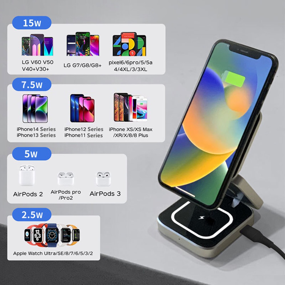 Foldable Magnetic Wireless Cha - Smartwatch Ac のレビューと価格