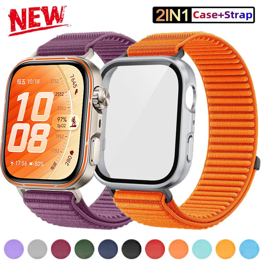 Tempered Glass Case+Sport Stra - Smartwatch Band Accessories のレビューと価格