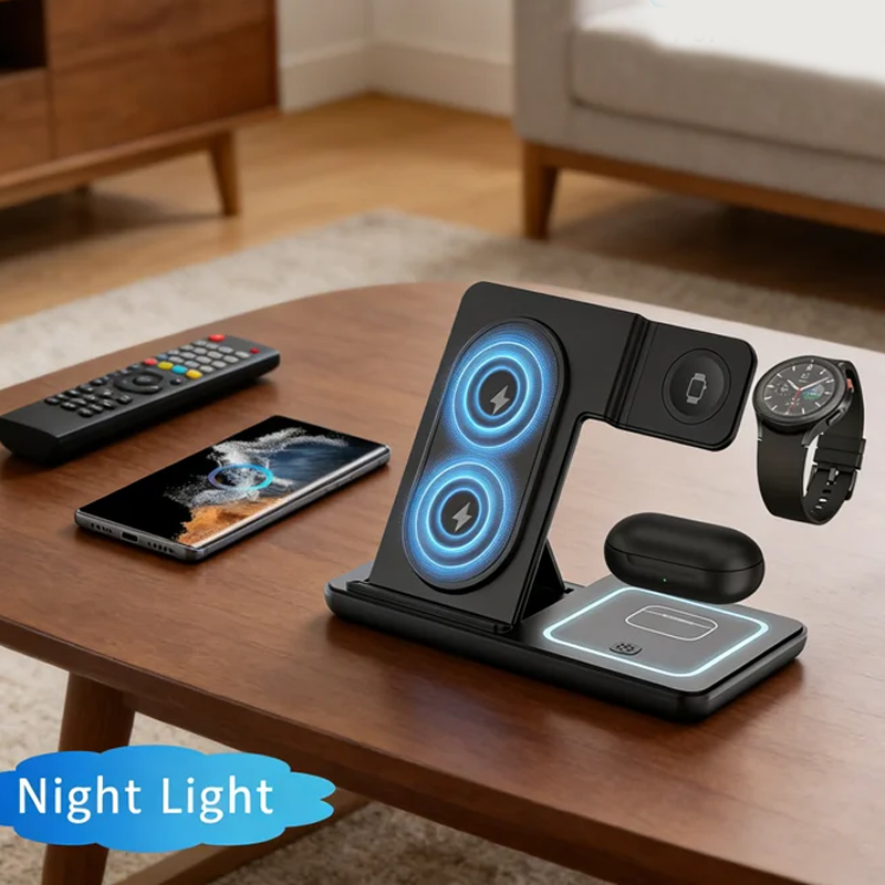 3 In 1 Foldable Wireless Charg - Smartwatch Ac のレビューと価格