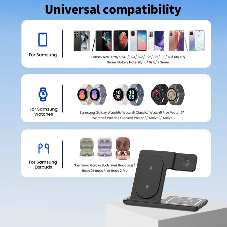 3 In 1 Foldable Wireless Charg - Smartwatch Ac のレビューと価格