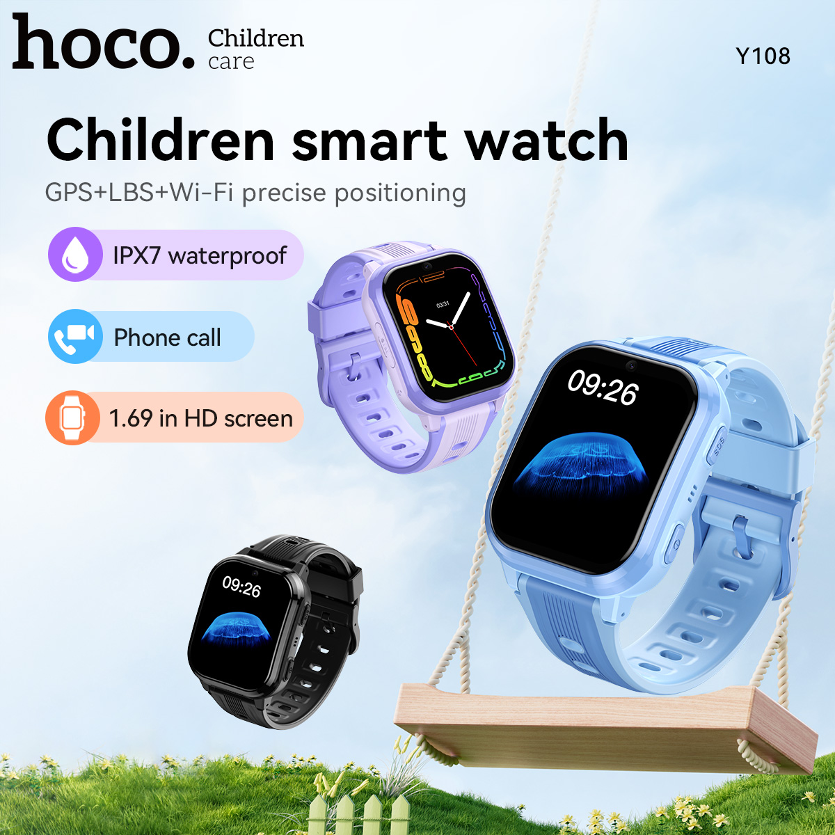 HOCO Y108 1.69inch HD LCD Curv - Smartwatch Id のレビューと価格