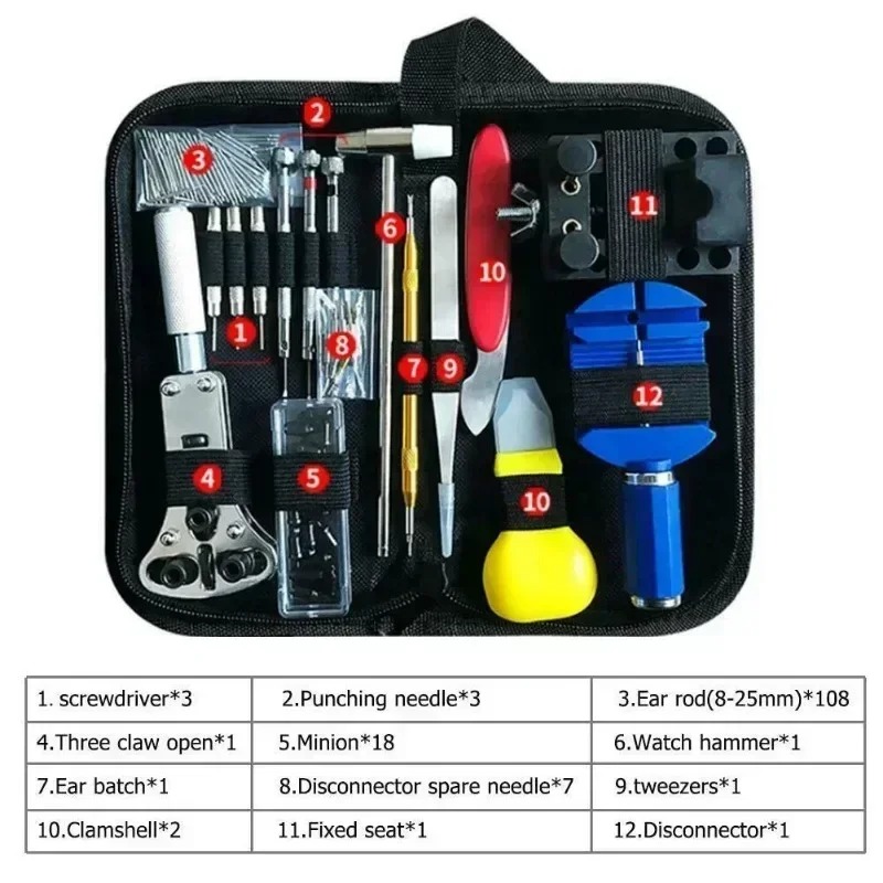 147Pcs Watchmaker Repair Tool  - Tool Kit Strap Change のレビューと価格